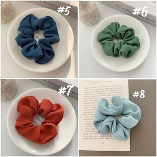 Chun buộc tóc scrunchie màu vintage hottrend