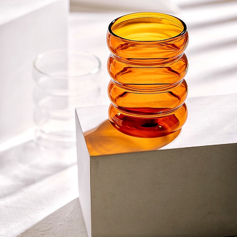 Japanese Stripe Milk Jug Heat-resistantn Glass Cup