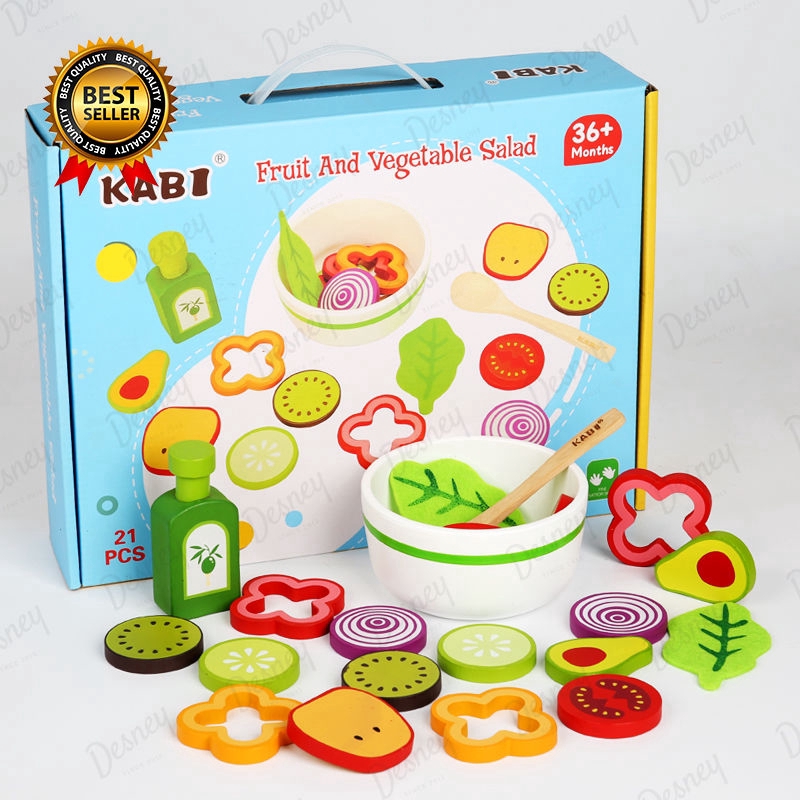 Set 21 Món Đồ Chơi Cắt Rau Củ Quả Bằng Nhựa Cho Bé