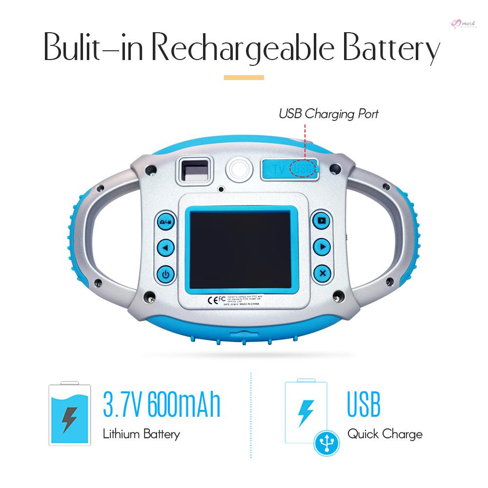 Camera kỹ thuật số 8MP 1080P video 2.0 Inch IPS kèm cáp sạc USB cho bé
 | BigBuy360 - bigbuy360.vn