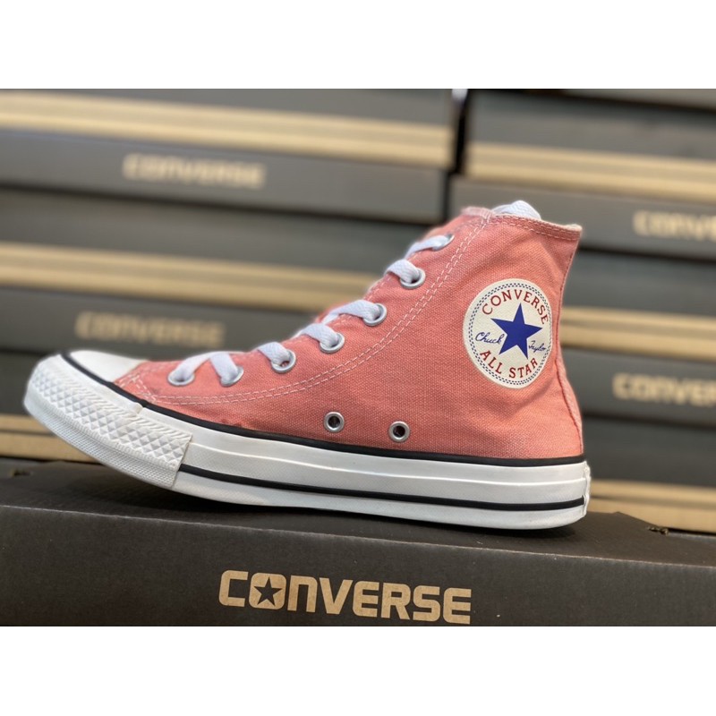 GIÀY SNEAKERS CONVERSE CLASSIC CHUCK TAYLOR HỒNG CÁNH SEN CỔ CAO FULL BOX SIZE 37/23cm(Real 100%/2Hand)