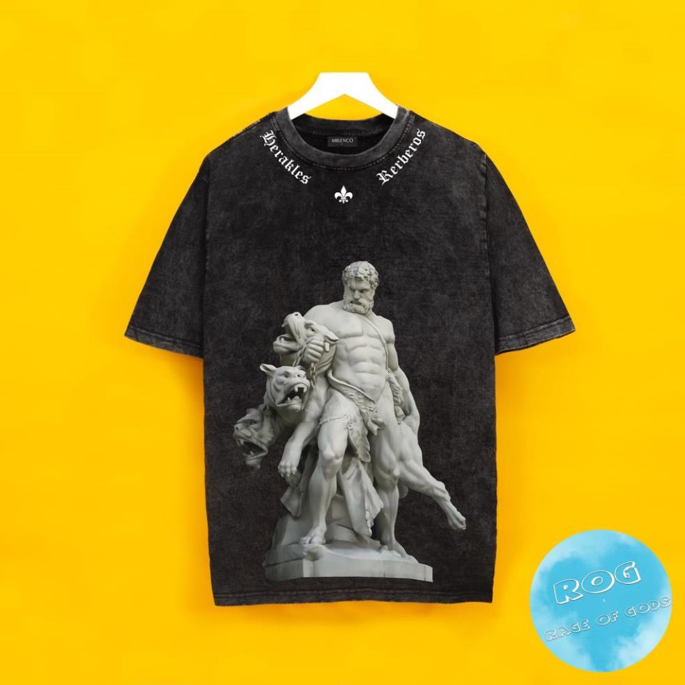Áo thun tay lỡ MIKENCO Thần zeus Streetwears SG , Áo thun unisex nam nữ from rộng oversize chất liệu cotton