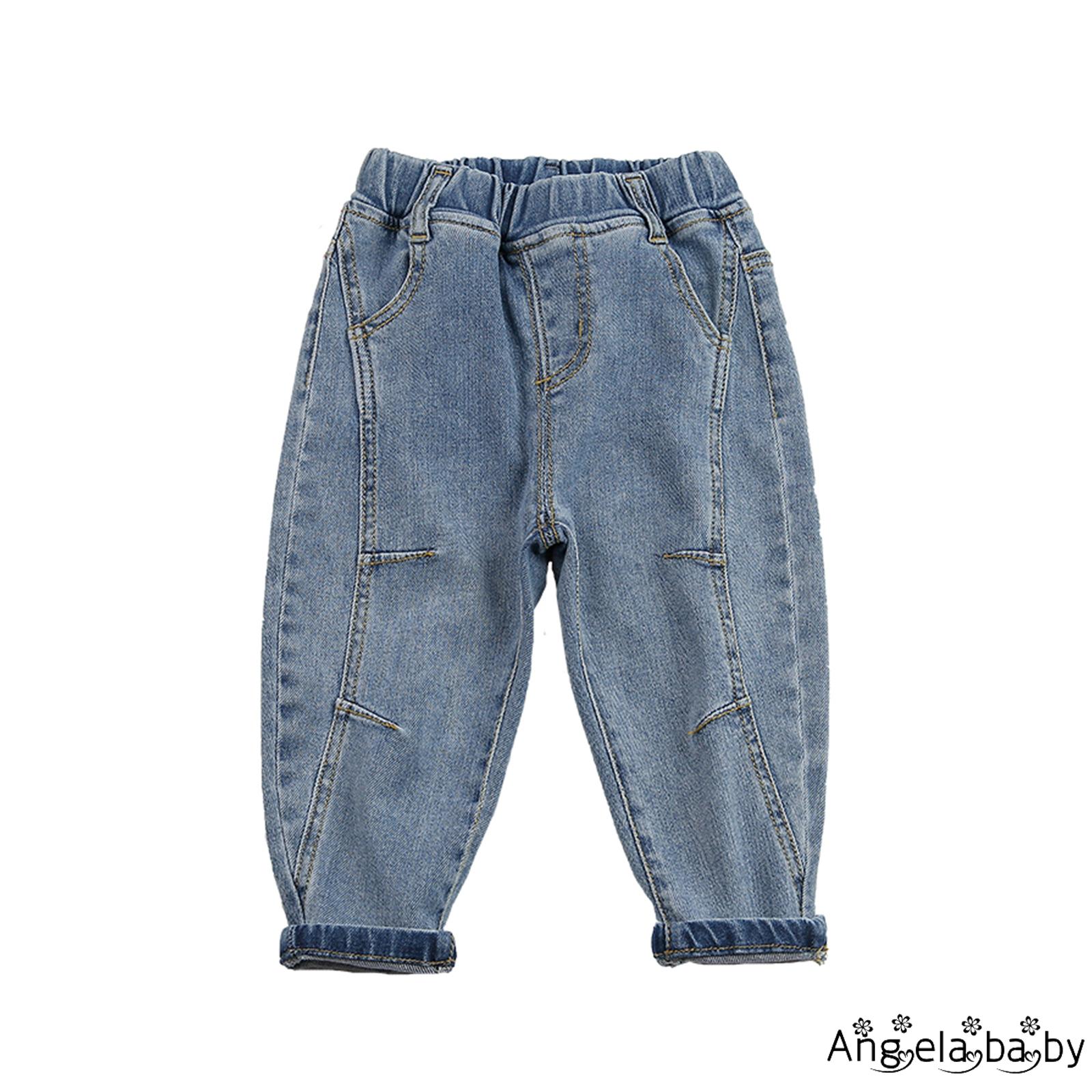 Quần Jeans Dài Thoáng Khí Thời Trang Cho Bé Gái