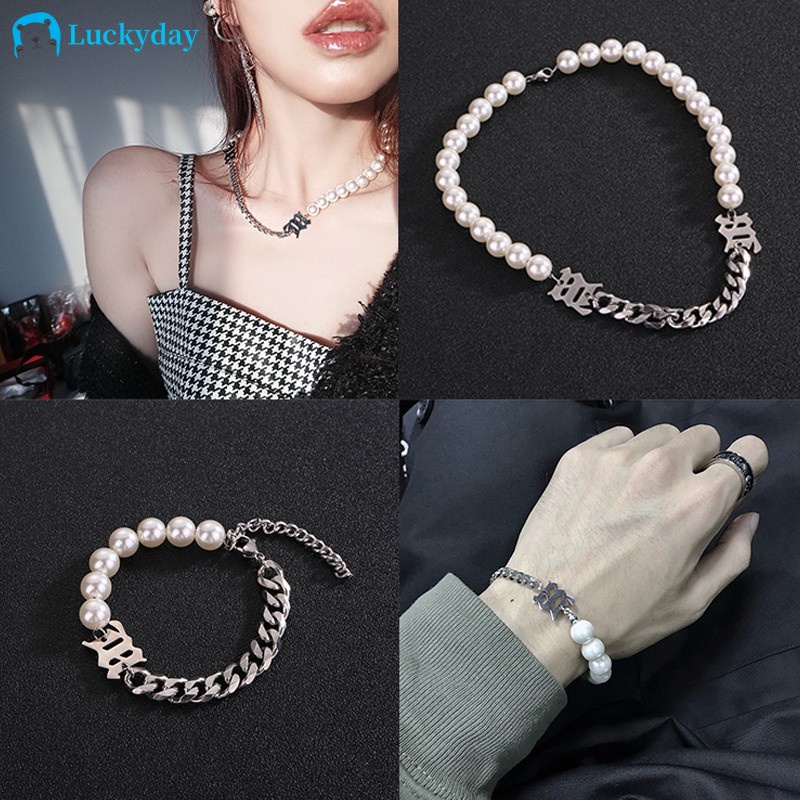Vòng cổ Bạc Đính Ngọc Trai Nhân Tạo Thời Trang Dành Cho Nữ
