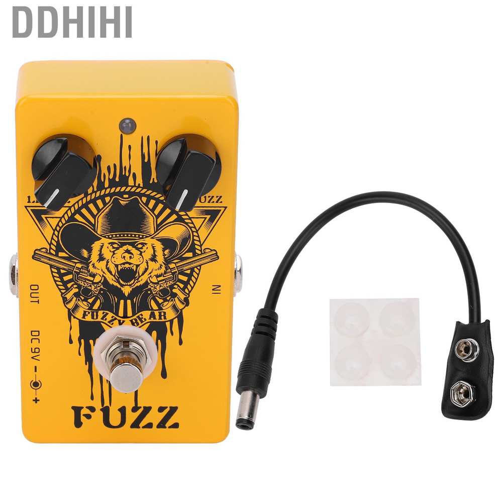 Ddhihi Small Fuzz Effect Pedal Electric Guitar Fuzzy Bear Portable For Music Lovers