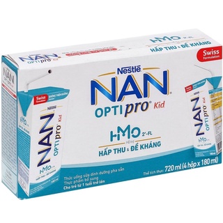Thùng sữa dinh dưỡng pha sẵn Nan OPTIPRO 24 hộp x 185ml ( Mẫu Mới )
