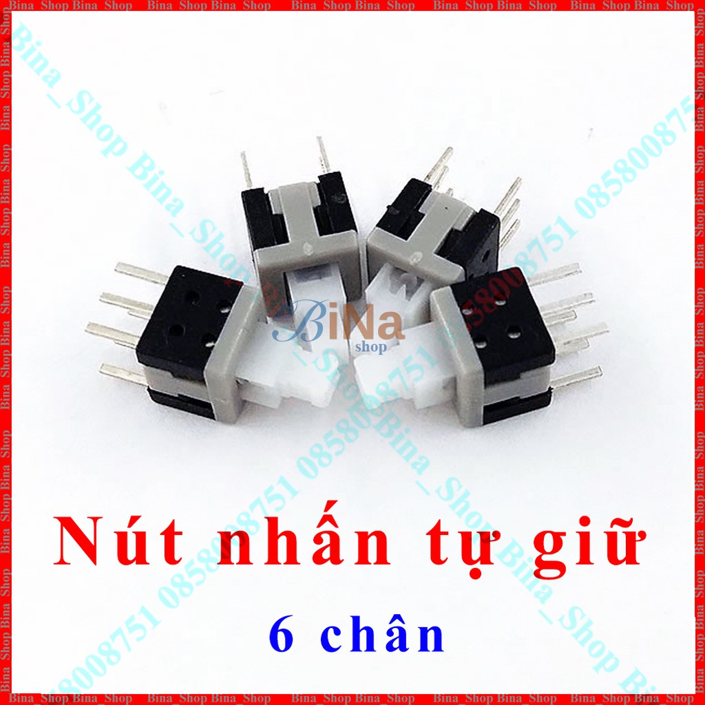 Nút nhấn tự giữ 6 chân 5.9mm