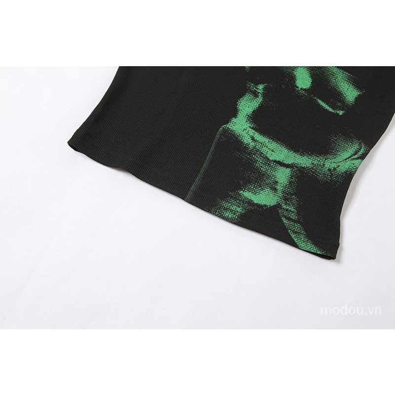 Áo ống thiết kế trễ vai họa tiết thời trang cho nữ