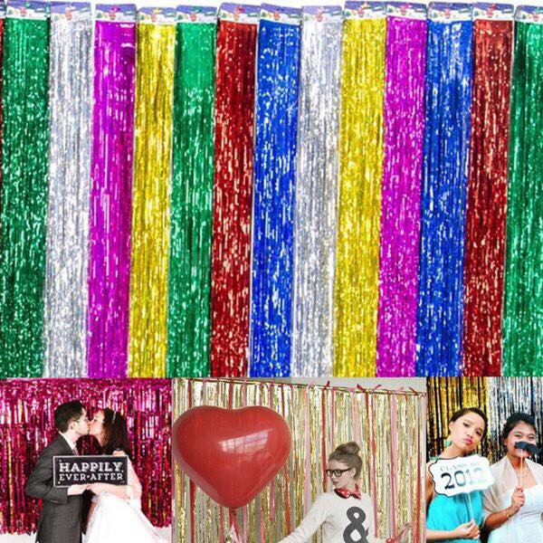 Rèm kim tuyến metalic trang trí backgroud/ backdrop sinh nhật, party 1m x 2m (3m)