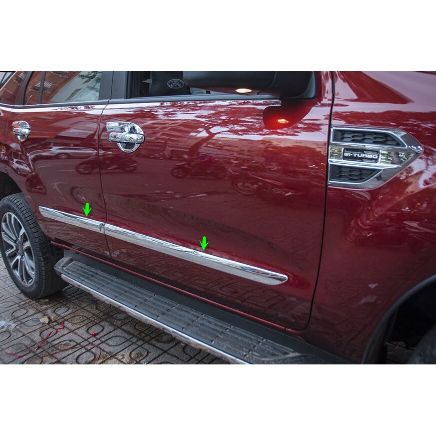 Nẹp sườn hông xe Ford Everest 2016, 2017, 2018, 2019, 2020, 2021