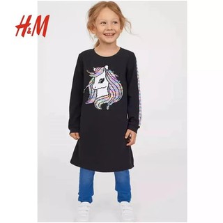 Váy nỉ da cá HM Pony lật đen