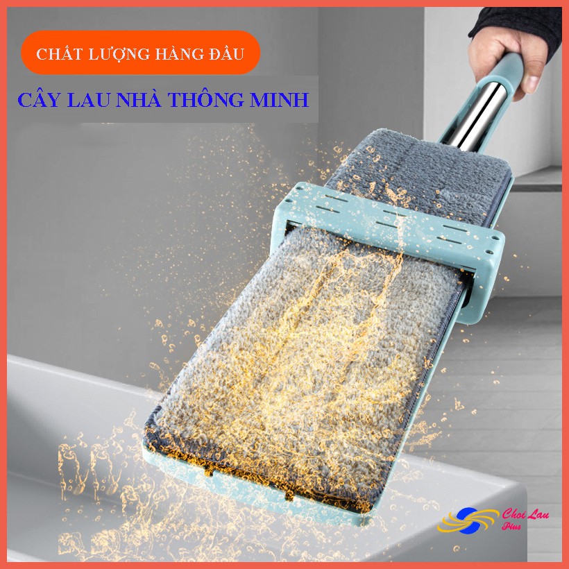 (Hàng Loại 1) Chổi Lau Nhà Thông Minh Bàn Lau Phẳng Tự Vắt Vệ Sinh Nhà Cửa Với Đầu Xoay 360 Độ Tiện Dụng