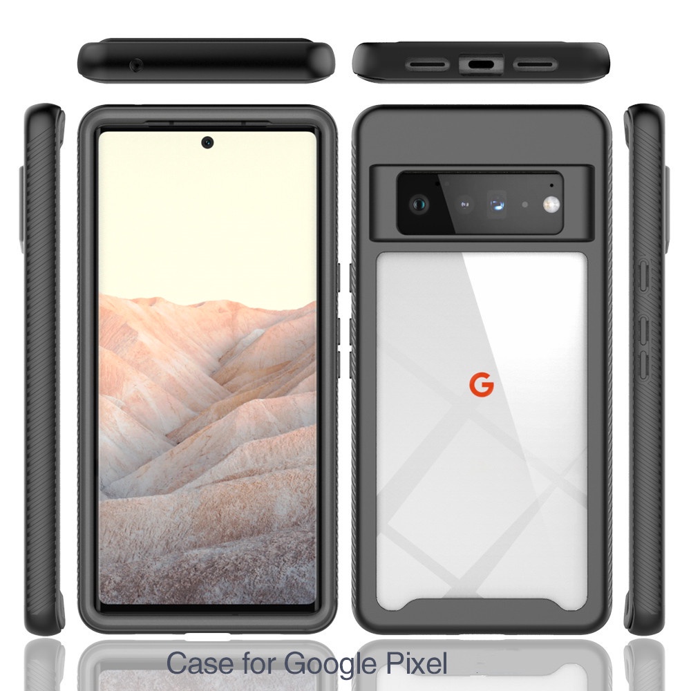 Full Body Double Protective Phone Case For Google Pixel 5 6 7 Pro 6A 5A 4A 5G Luxury Hybrid Armor Soft Edge Silicone Hard Transparent Back Cover