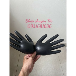 💥Bao Tay Cao Su Đen Không Bột chuyên dụng bảo vệ tay (Hộp 100 chiếc)