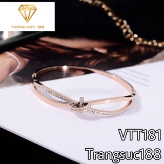 Vòng tay titan đá xéo VTT181