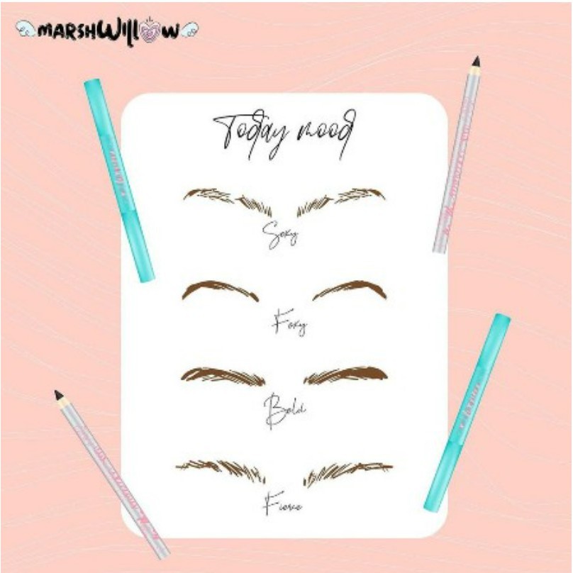 Marshwillow (hàng Mới Về) Bút Chì Kẻ Lông Mày Màu Nâu Đậm Đen | BigBuy360 - bigbuy360.vn