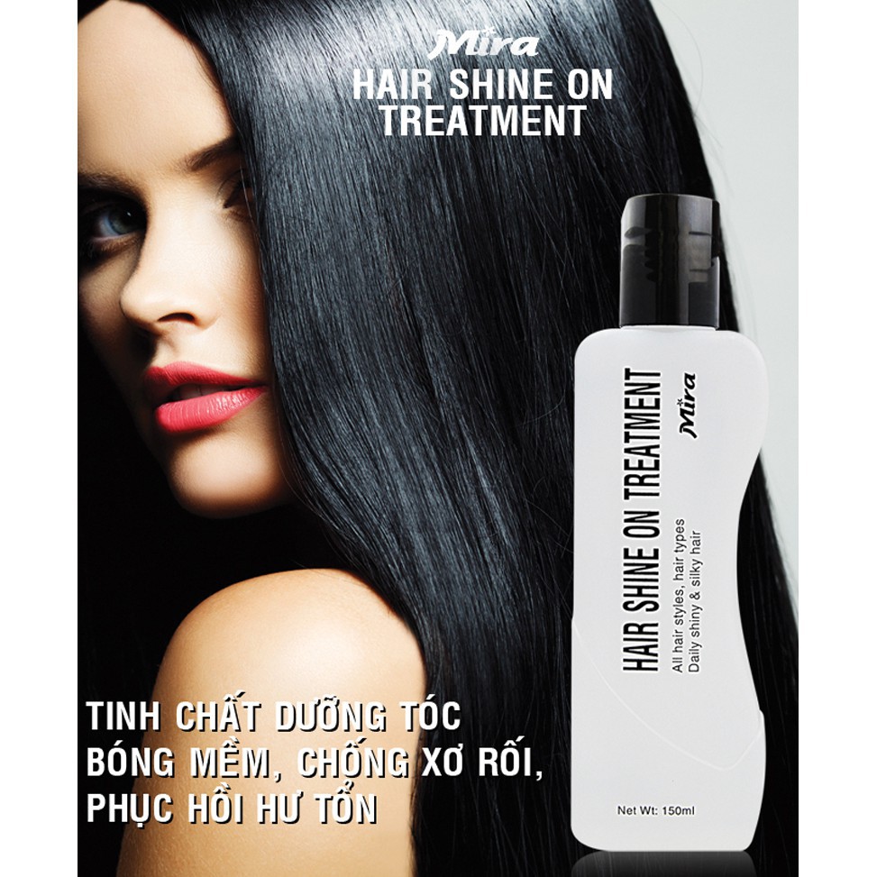 TINH CHẤT DƯỠNG TÓC BÓNG MỀM, CHỐNG XƠ RỐI, PHỤC HỒI HƯ TỔN MIRA HAIR SHINE ON TREATMENT 150ML CHÍNH HÃNG - 6558