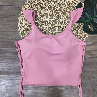 [ FREESHIP TOÀN QUỐC ] Crop Top Tay Bèo Thắt Dây