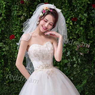 Khăn Voan Cô Dâu Đính Ngọc Trai