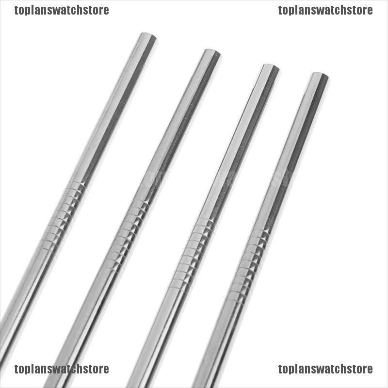 Bộ 4 Ống Hút Bằng Thép Không Gỉ Kèm 1 Cọ Vệ Sinh