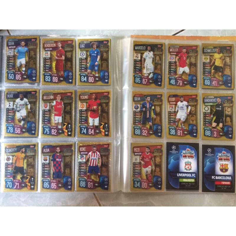 Thẻ insert match attax 19/20