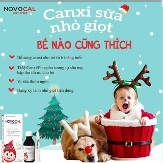 Novocal Drop- Canxi tự nhiên, D3 cho bé cao lớn hơn, từ 6 tháng tuổi