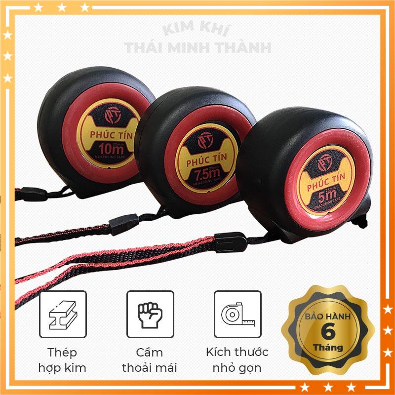 Thước dây cuộn tự động Bogo 5m/7.5m/10m - Thiết kế nhỏ gọn, Có bánh răng tự hãm khi kéo và nút bấm thu thước về tự động