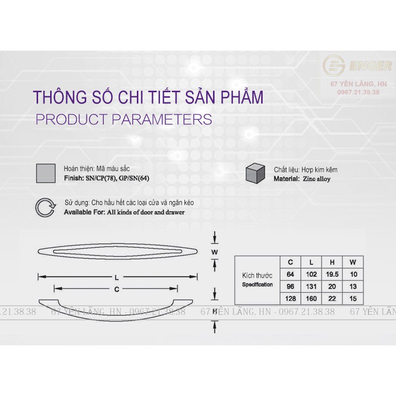 Tay nắm âm tủ, Tay co âm tủ nội thất tủ bếp, tủ áo, ngăn kéo phong cách hiện đại, tân cổ điển AK6126