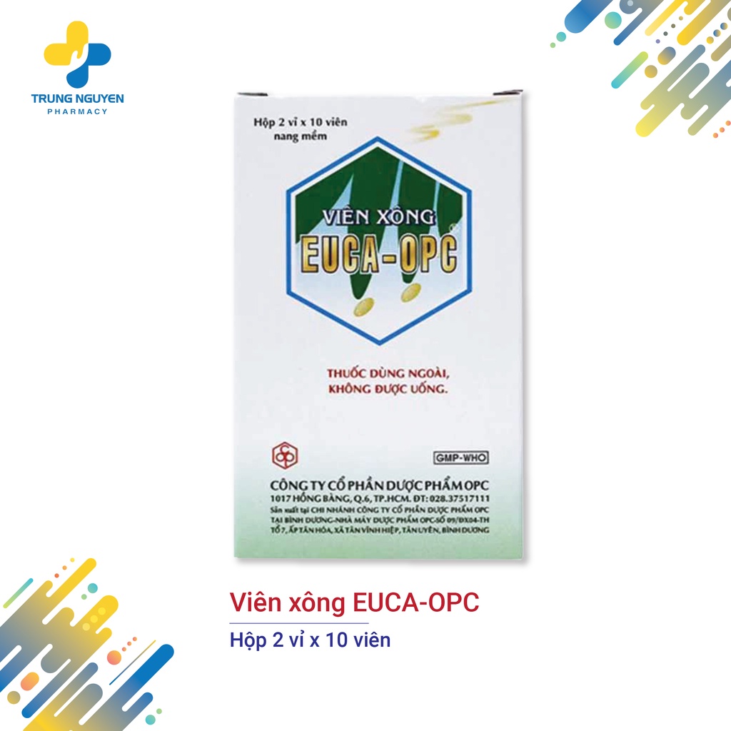 Viên xông EUCA OPC - xông khi cảm cúm, xông sát khuẩn mũi họng