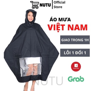 Áo Mưa 2 Đầu Vải Dù Chống Thấm Nhiều Màu Sắc Cho Nam Nữ Không Bao Gương