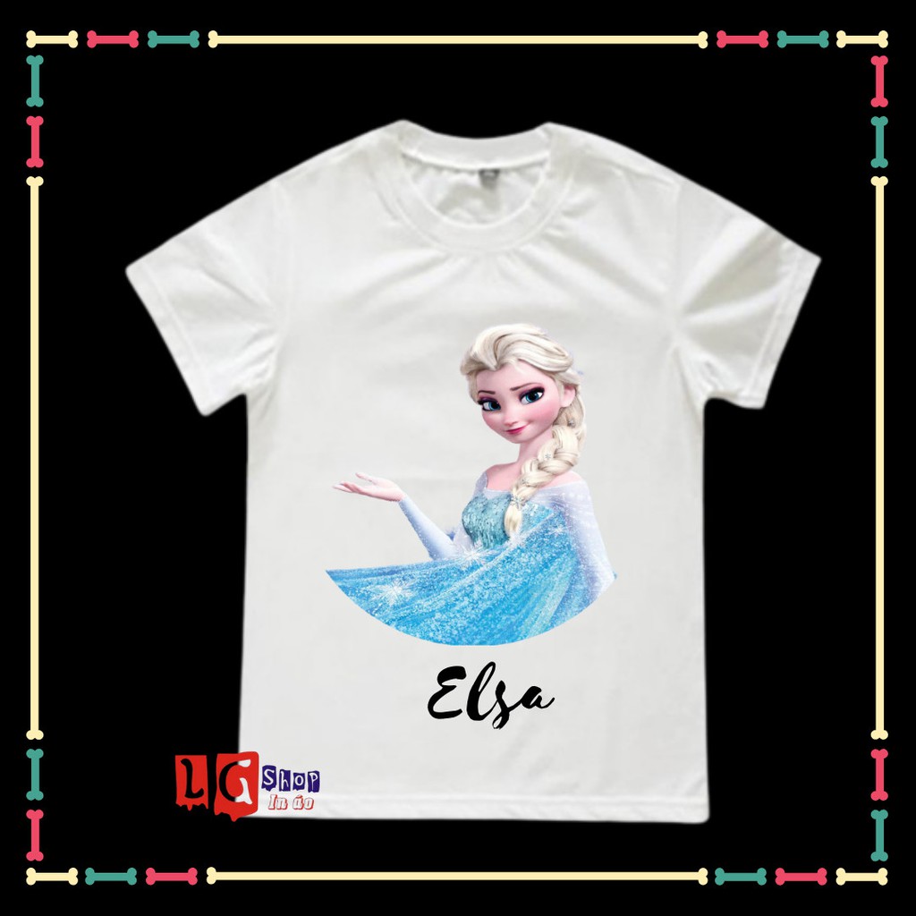 Áo thun in hình công chúa Elsa.
