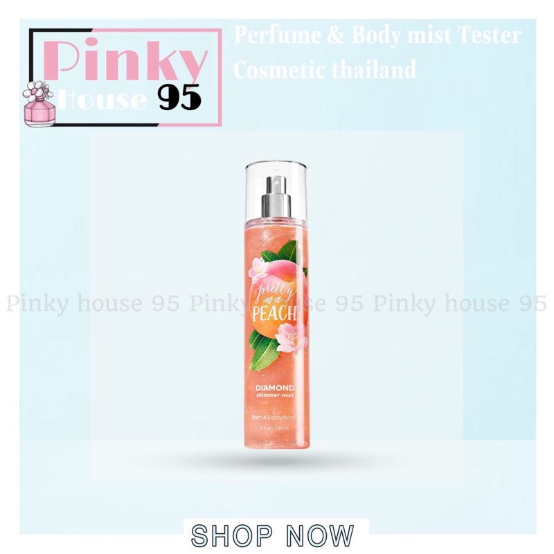 {PINKY} PERFUME Xịt thơm có nhũ Bath and Body Works - Pretty As A Peach 236mL...