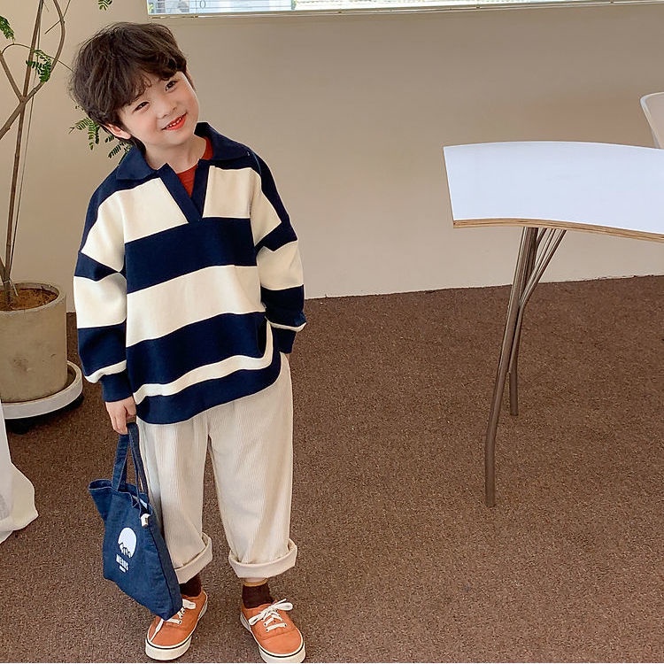 Bộ Đồ Thể Thao Hai Mảnh Gồm Áo Sweater Tay Dài Và Quần Dài Thời Trang Xuân Thu Dễ Phối Đồ Cho Bé Trai Và Bé Gái