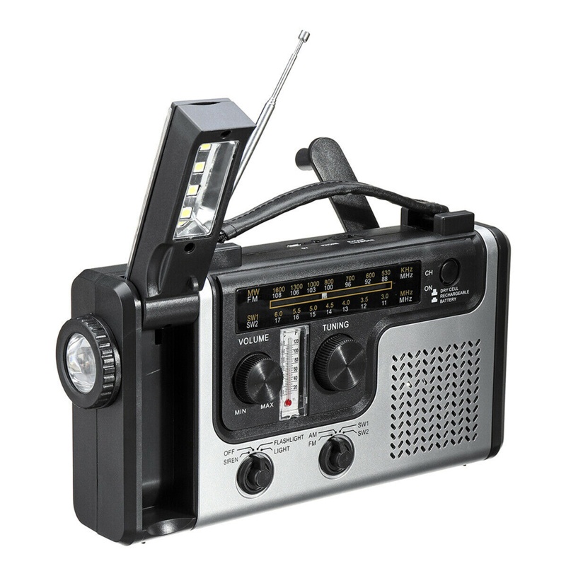 Radio AM / FM / SW1 / SW2 3.7V 1200mAh Có Đèn Đa Năng Tiện Dụng