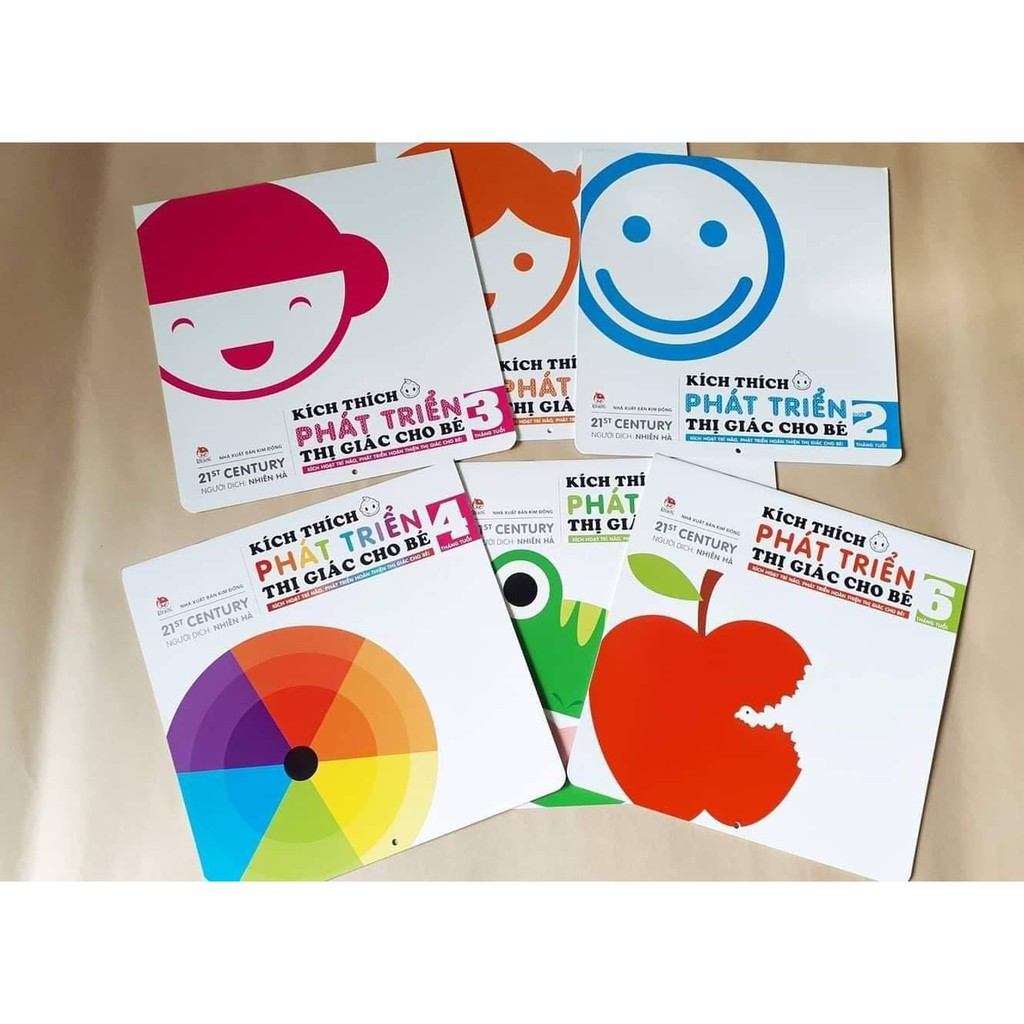 Sách - Kích thích phát triển thị giác, hoàn thiện trí não cho bé từ 0-6 tháng (trọn bộ 6 cuốn) | BigBuy360 - bigbuy360.vn