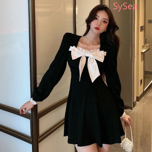 Đầm dáng ngắn thắt nơ dự tiệc thanh lịch cho nữ