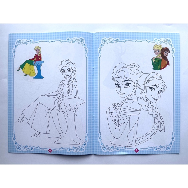 Combo 6 quyển Tô màu CÔNG CHÚA Elsa, Bạch tuyết, tiên cá