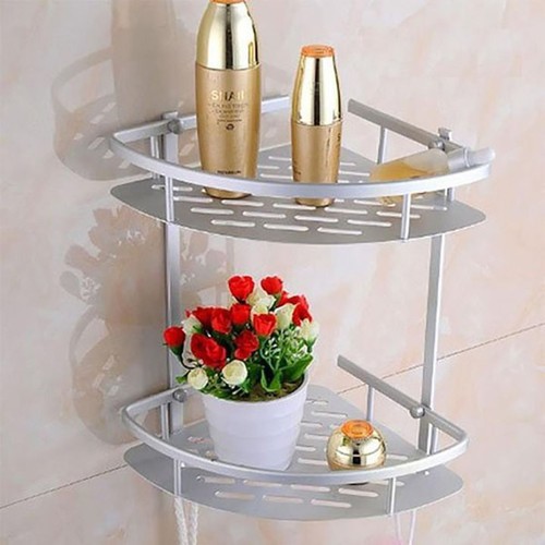 Kệ Góc Nhà Tắm Để Đồ 2 tầng, Kệ Inox Để Đồ Nhà Tắm