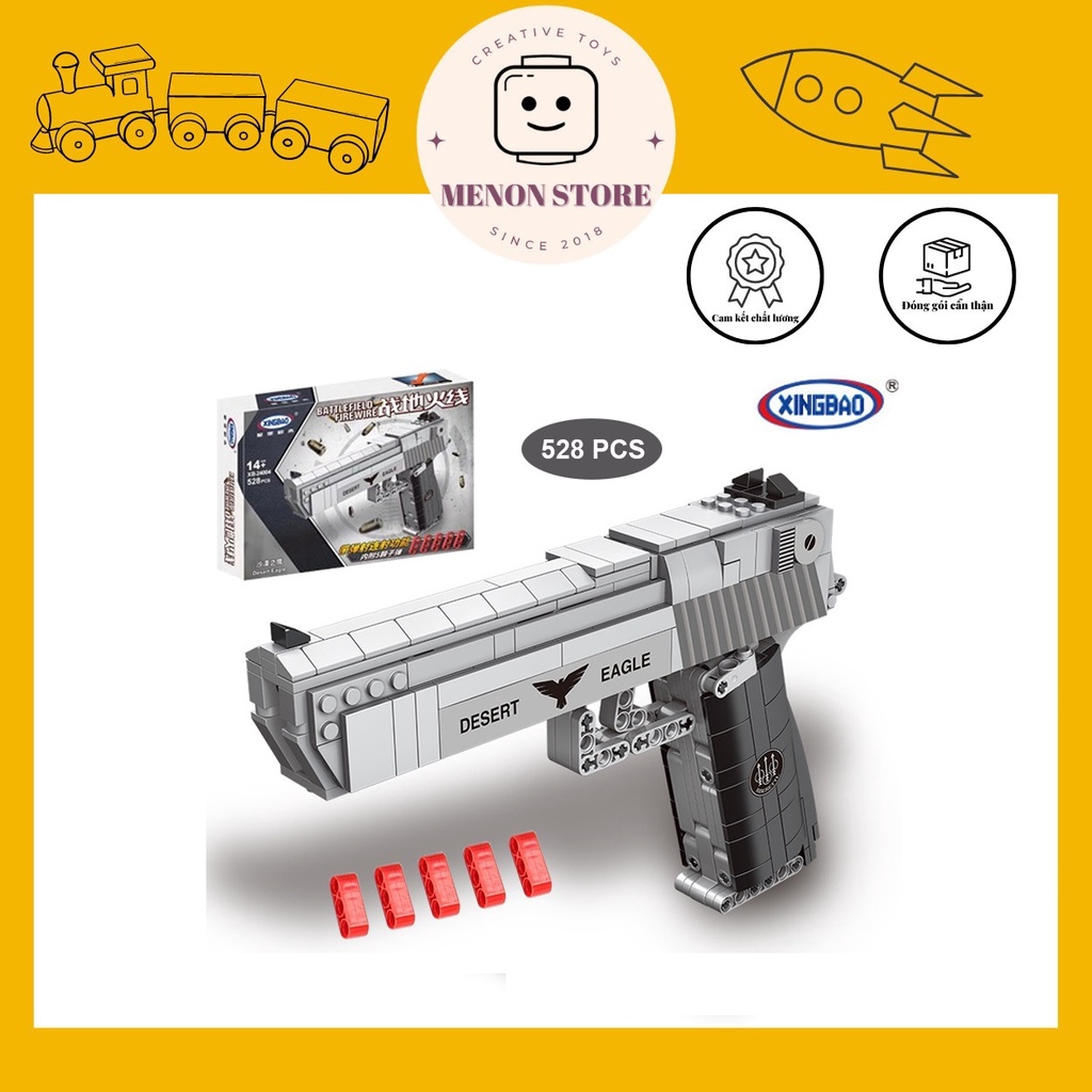 Đồ chơi lắp ráp XINGBAO XB 24004 Mô hình Lục bạc DESERT EAGLE