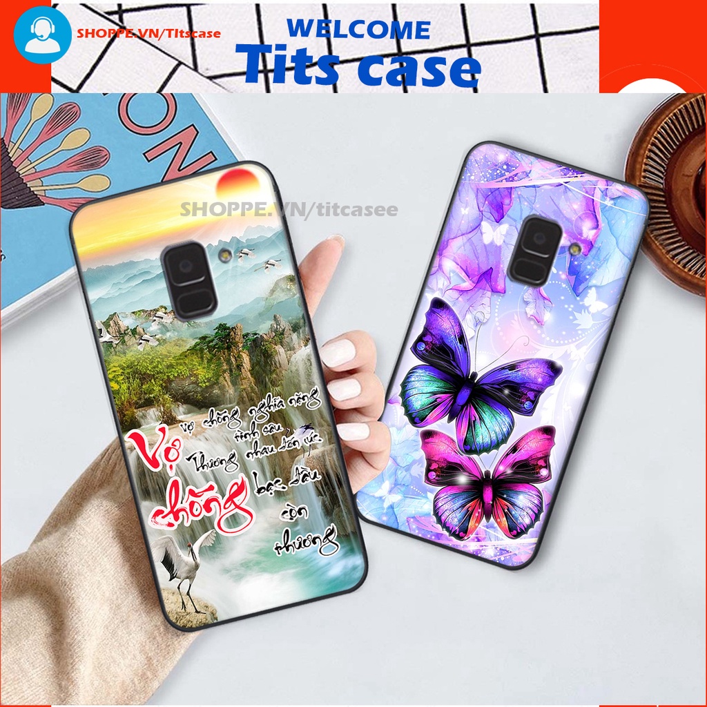 Ốp lưng Samsung Galaxy A5 2018 / A6 2018 / A8 2018 / A8 PLUS in hình thiên nga,hoa may mắn, đặc sắc ĐỘC - LẠ - BỀN