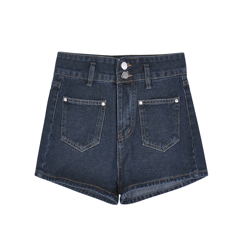 Quần short denim IELGY lưng cao dáng rộng kiểu mỏng thời trang cá tính dành cho nữ