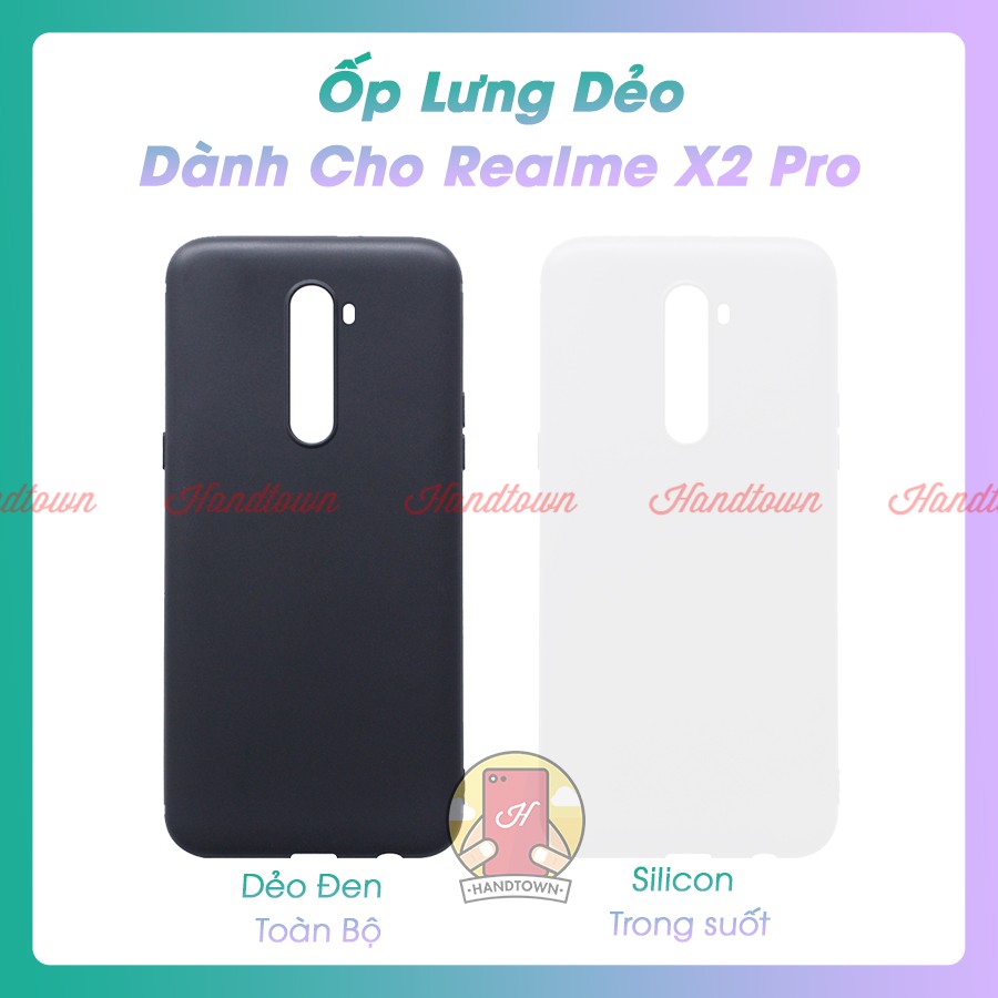 Ốp lưng Realme X2 Pro silicon dẻo đen và trong suốt cao cấp