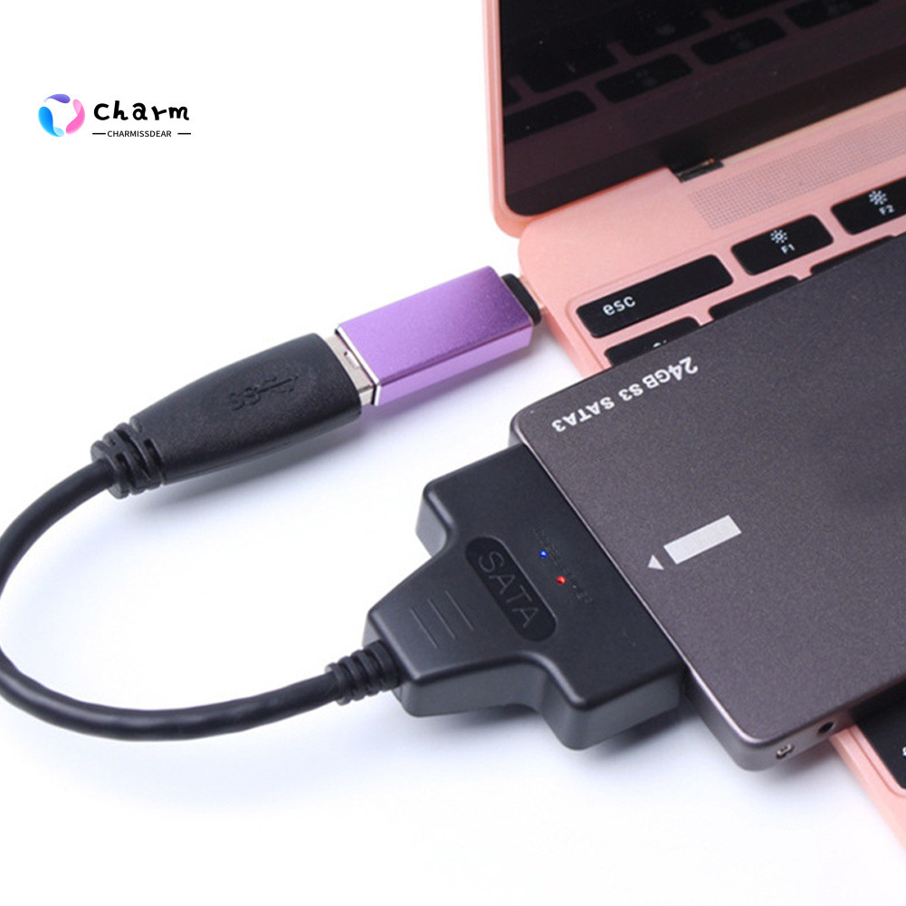 [CM] Stock USB 3.0 to SATA 22 Pin 2.5 Inch Hard Disk Driver SSD Adapter Cable Converter