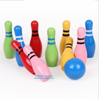 Đồ Chơi Bowling Bằng Gỗ