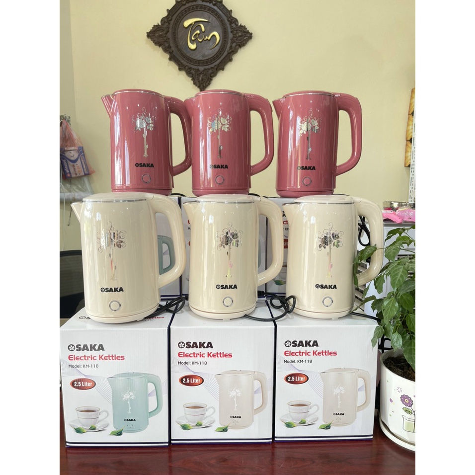 Bình Đun Nước Siêu Tốc OSAKA 2.5L Model KM-118 Hiện Đại Và Trang Nhã