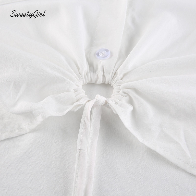 Áo Croptop Tay Dài Cổ Bẻ Cài Nút Màu Trơn 2022 Thời Trang Cho Nữ