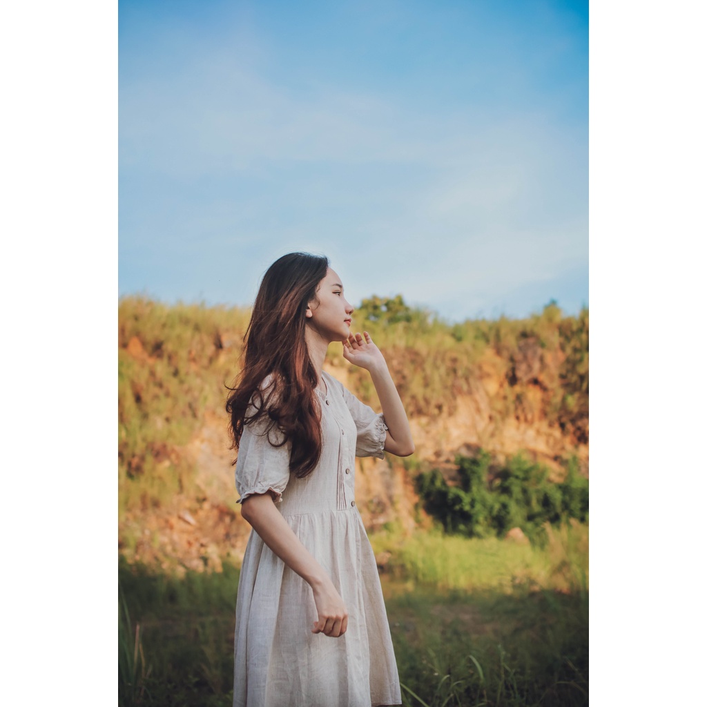 Váy Linen Muối Tiêu