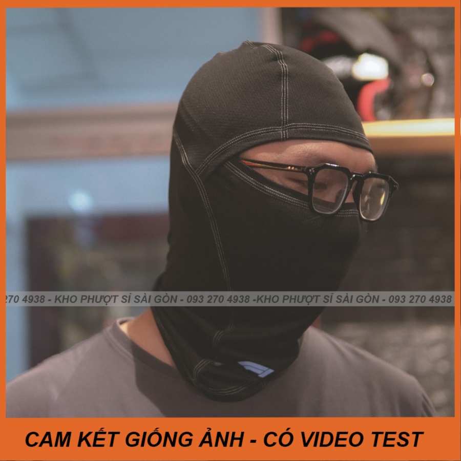 Mũ vải trùm đầu Ninja Swat F1 cho người bị đeo kính cận đội mũ bảo hiểm Fullface 3/4 xịn