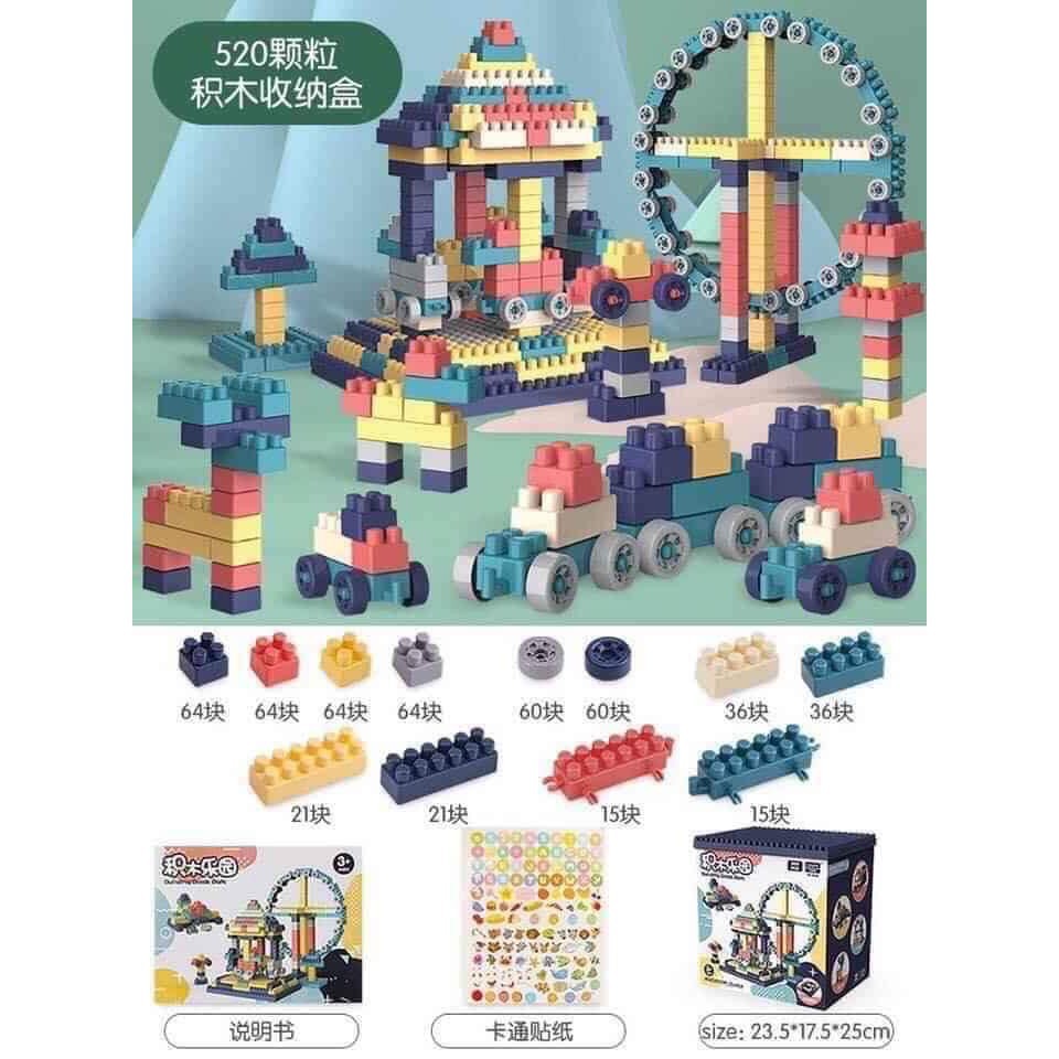 [New]Hộp Lego Building Block Park 520 Chi Tiết Sáng Tạo Cùng Bé[Siêu Giá Sỉ]