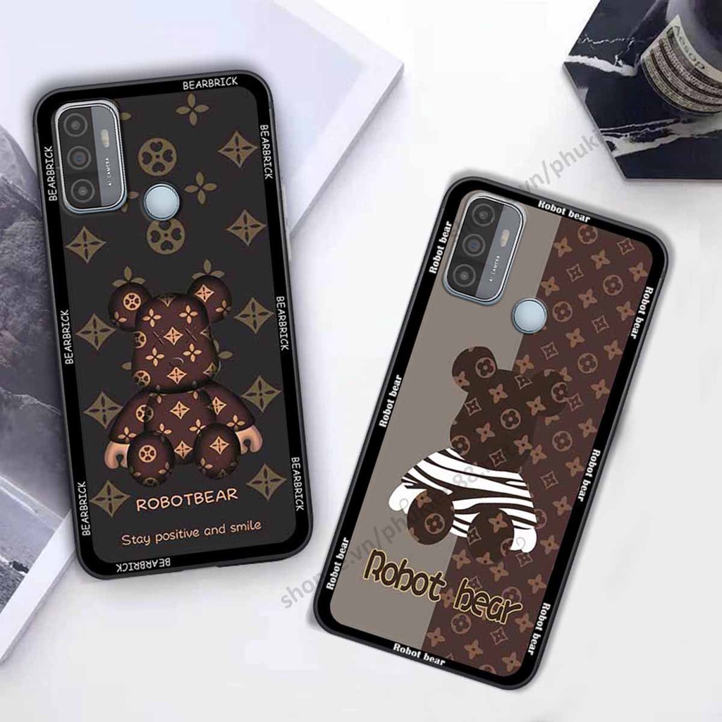 Ốp Oppo A53 bear, k@ws thương hiệu phong cách ốp lưng thời trang cao cấp